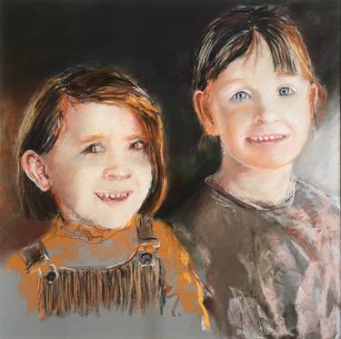 Original Portraiture Children Paintings by MB Magali Batté Gauthier