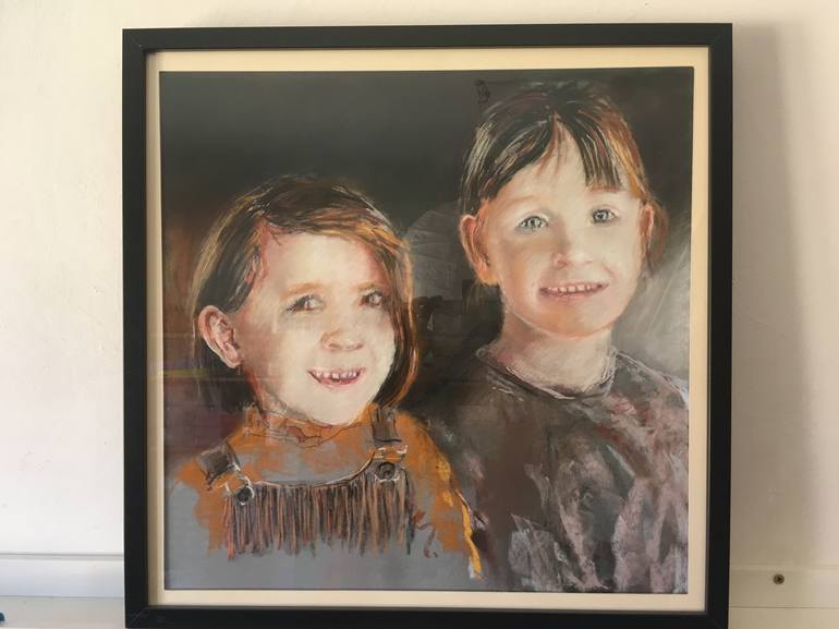 Original Portraiture Children Painting by MB Magali Batté Gauthier