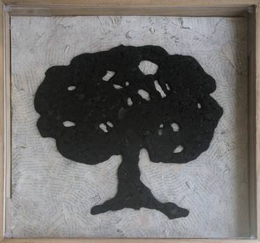 Original Expressionism Tree Collage by MB Magali Batté Gauthier