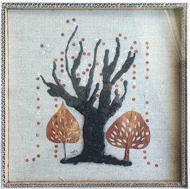 Original Expressionism Tree Collage by MB Magali Batté Gauthier