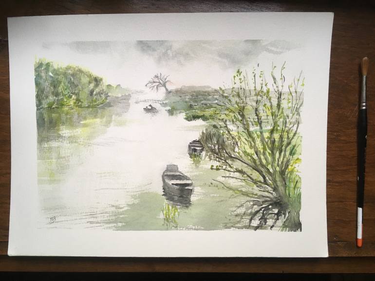 Original Figurative Landscape Painting by Magali Batte Gauthier