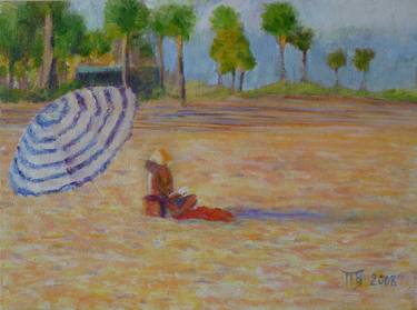 Original Impressionism Beach Paintings by MB Magali Batté Gauthier