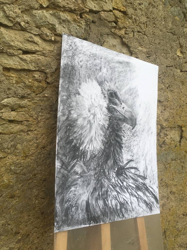 Original Expressionism Animal Drawing by MB Magali Batté Gauthier