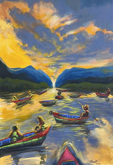 Original Conceptual Boat Paintings by Prapti Maity