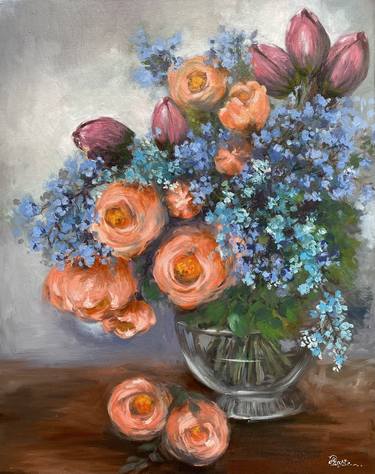 Original Impressionism Floral Paintings by Prapti Maity