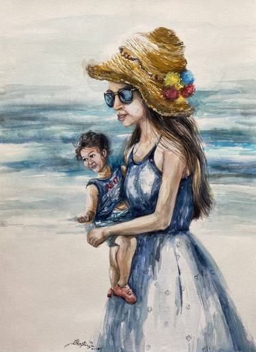 Print of Conceptual Beach Paintings by Prapti Maity