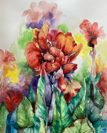 Print of Expressionism Botanic Paintings by Prapti Maity