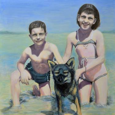 Original Figurative Children Paintings by Sergio Paul Ianniello