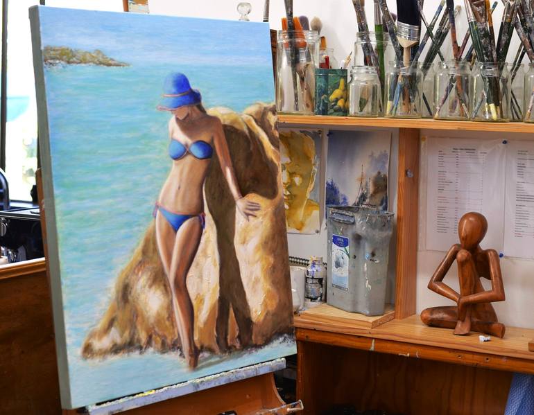 Original Figurative Beach Painting by Sergio Paul Ianniello