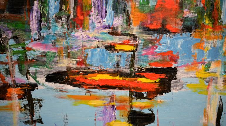 Original Abstract Cities Painting by Sergio Paul Ianniello