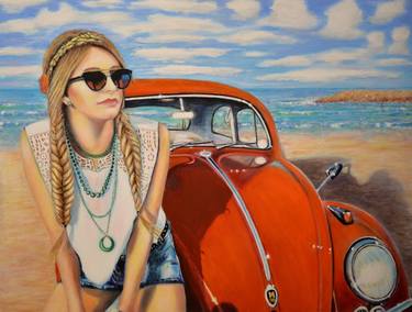 Print of Realism Beach Paintings by Sergio Paul Ianniello