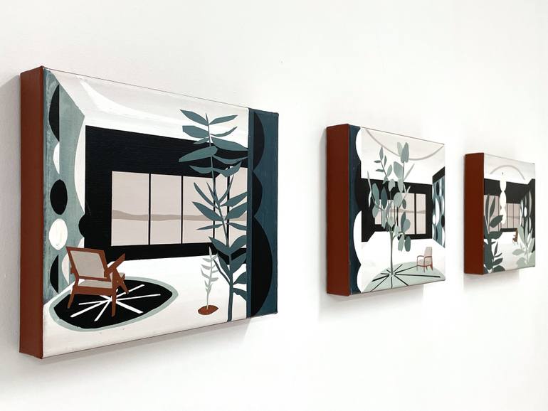 Original Art Deco Architecture Painting by Bonnie Severien