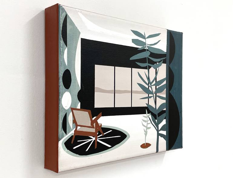 Original Art Deco Botanic Painting by Bonnie Severien