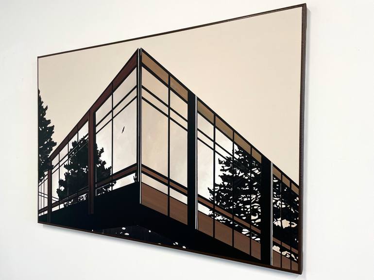 Original Bauhaus Architecture Painting by Bonnie Severien