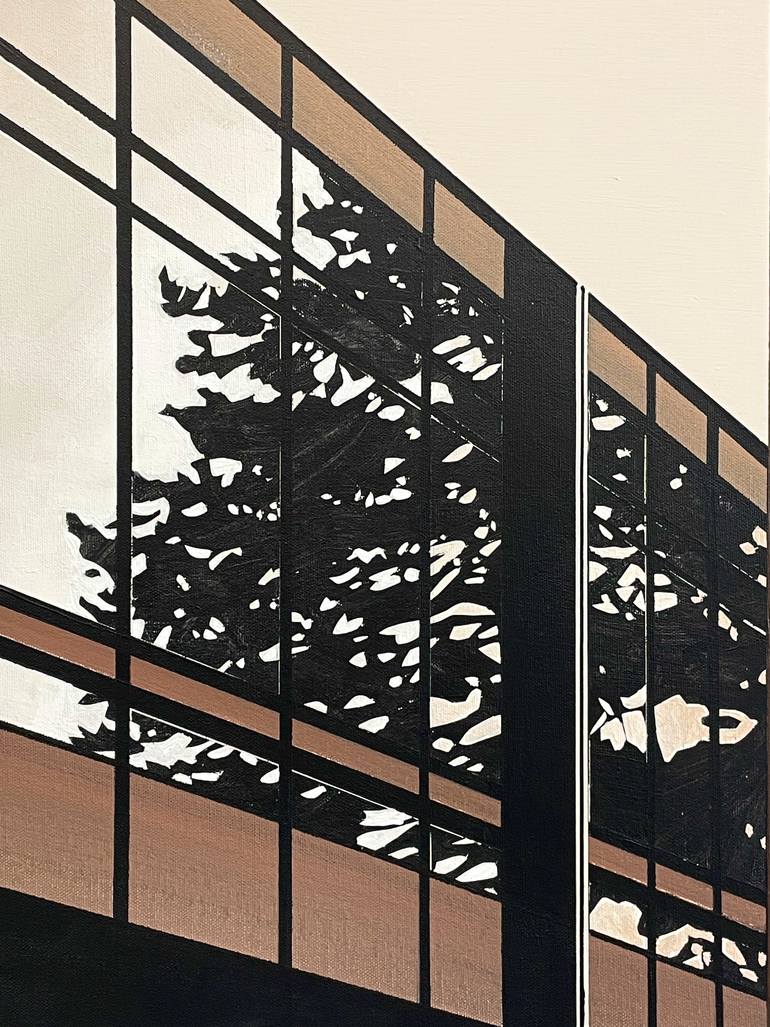 Original Bauhaus Architecture Painting by Bonnie Severien