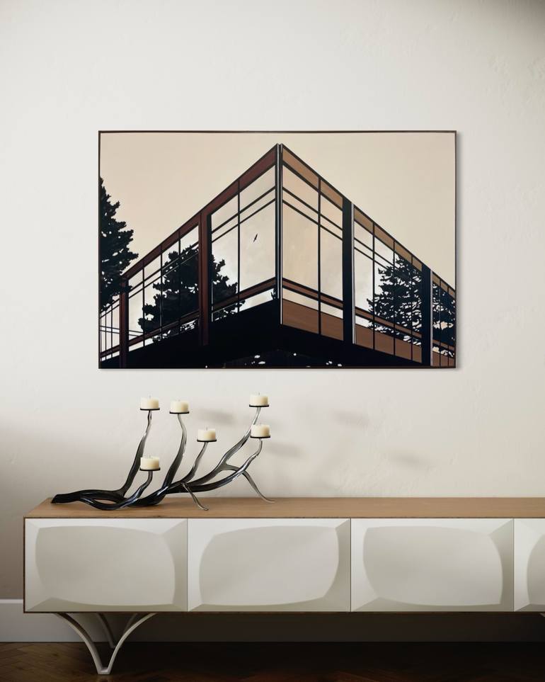 Original Bauhaus Architecture Painting by Bonnie Severien