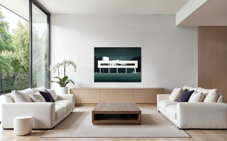 Original Bauhaus Architecture Painting by Bonnie Severien