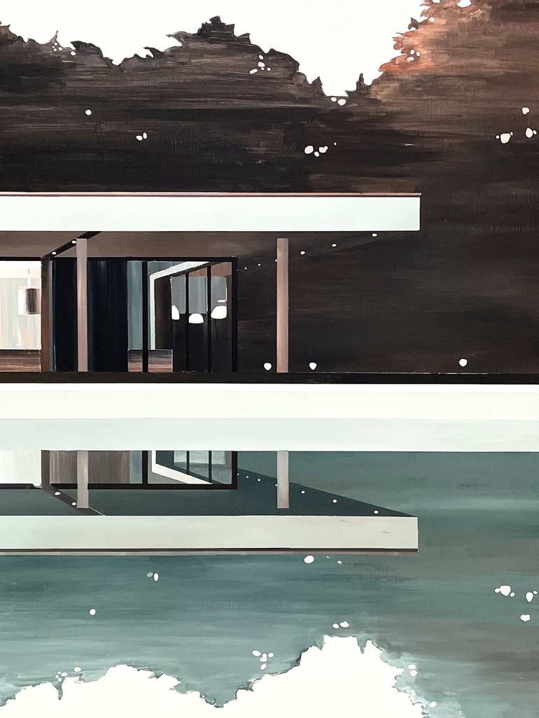 Original Bauhaus Architecture Painting by Bonnie Severien