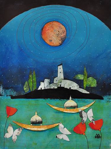 Print of Boat Paintings by almudena arias