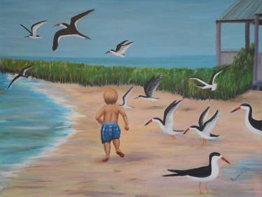 Print of Realism Beach Paintings by Susan Blais