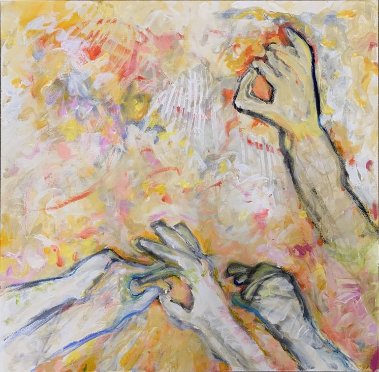 Barbara's Hands Painting by Owen Brown | Saatchi Art