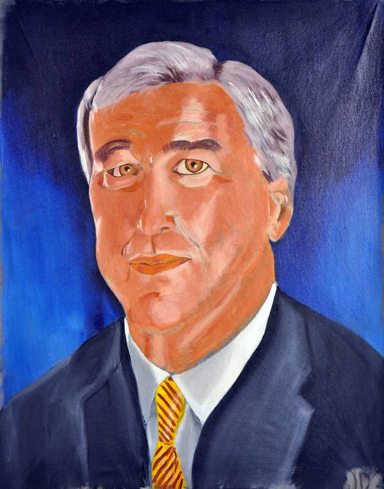 Jamie Dimon Painting by Jonathan Jackson | Saatchi Art