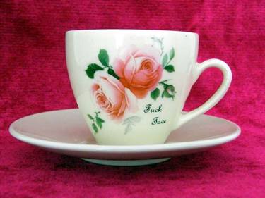 Pink Rose Tea Cup and Saucer thumb