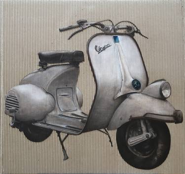 Original Figurative Motorcycle Paintings by Gianfranco Gentile