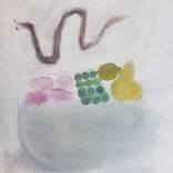 Serpent and Fruit Bowl, oil on canvas, 16
