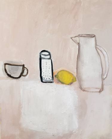 ~SOLD~ Lemon and Tea towel, oil on canvas, 16" x 20" thumb