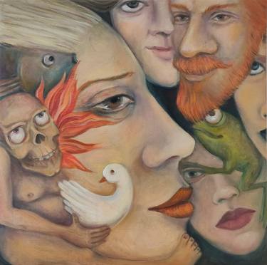 Original Surrealism People Paintings by Vio Valova
