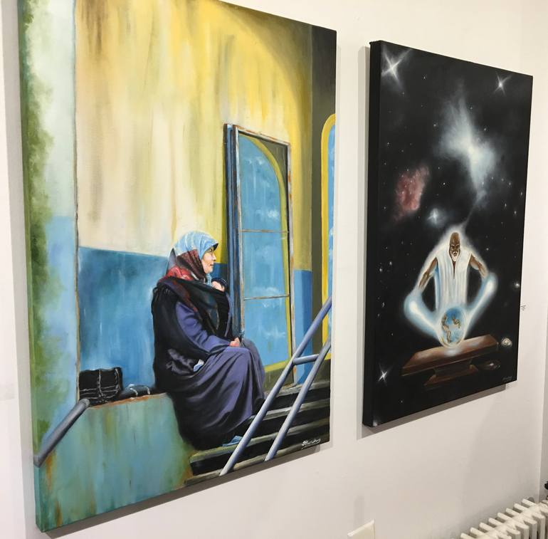 Original Realism People Painting by David Humphrey