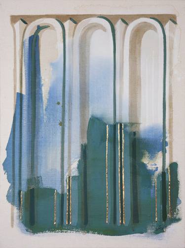 Original Abstract Architecture Paintings by Teale Hatheway