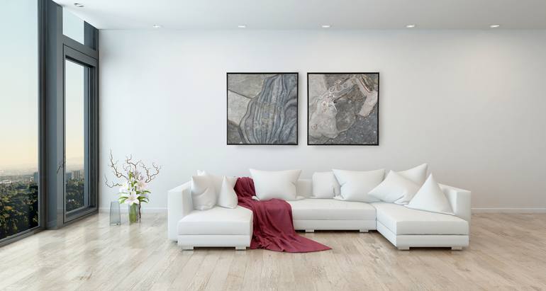 Original Abstract Aerial Painting by Susan Miller-Havens