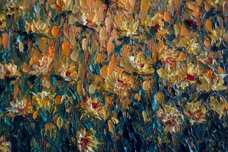 Original Abstract Expressionism Floral Painting by Haykuhi Khachatryan