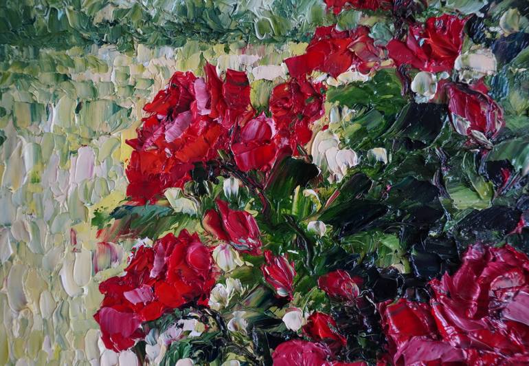 Original Expressionism Floral Painting by Haykuhi Khachatryan