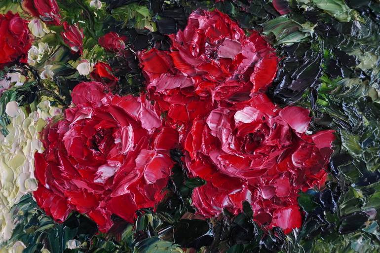 Original Expressionism Floral Painting by Haykuhi Khachatryan