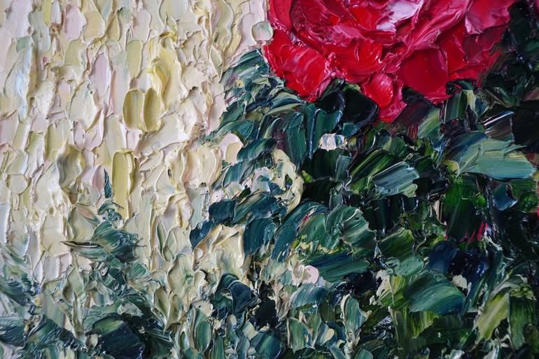 Original Expressionism Floral Painting by Haykuhi Khachatryan
