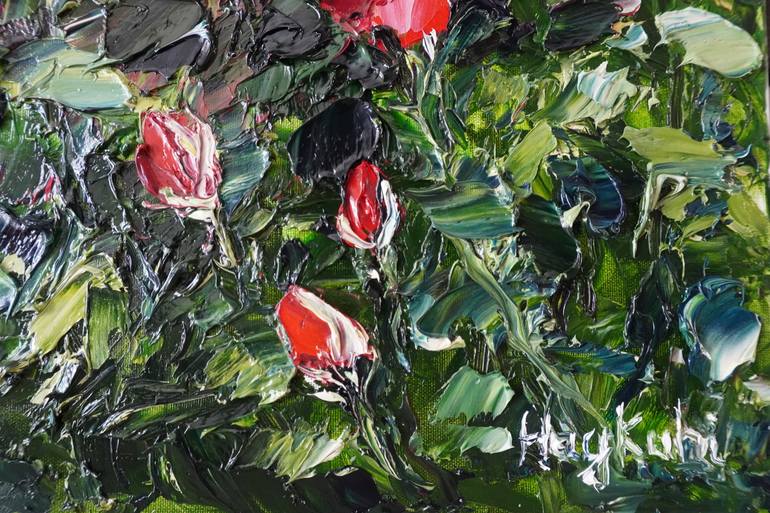 Original Expressionism Floral Painting by Haykuhi Khachatryan