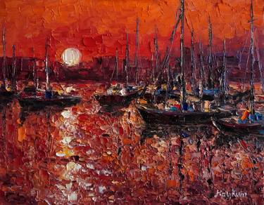 Original Impressionism Seascape Paintings by Haykuhi Khachatryan