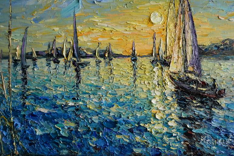 Original Impressionism Seascape Painting by Haykuhi Khachatryan