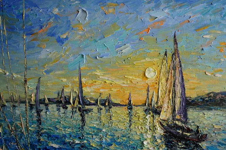 Original Impressionism Seascape Painting by Haykuhi Khachatryan
