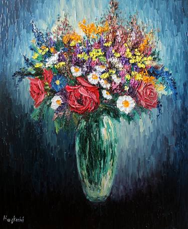 Original Impressionism Floral Paintings by Haykuhi Khachatryan