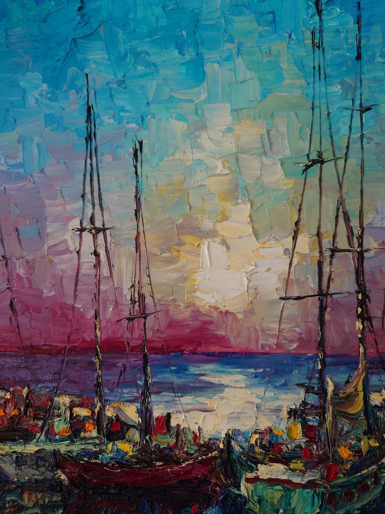 Original Impressionism Seascape Painting by Haykuhi Khachatryan