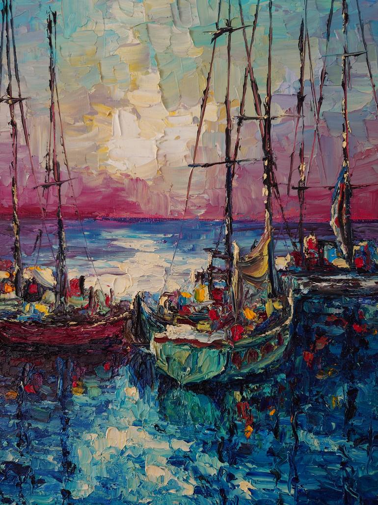 Original Impressionism Seascape Painting by Haykuhi Khachatryan