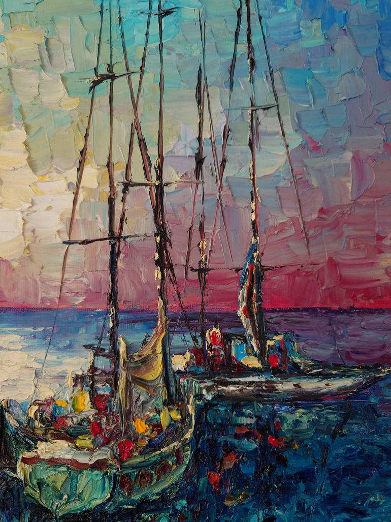 Original Impressionism Seascape Painting by Haykuhi Khachatryan