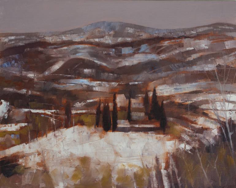 Small cemetery near Arezzo Painting by Andrew Oliver Saatchi Art