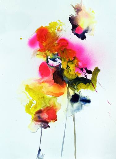 Original Abstract Floral Paintings by Vasco Morelli
