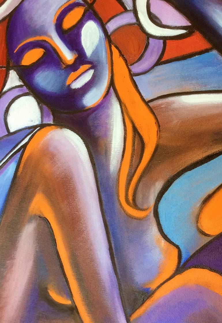 Original Abstract Women Painting by Natalya Simonova