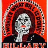 Hilary Clinton (Limited Edition) Monotype SOLD by Kevin Bradley Church of Type